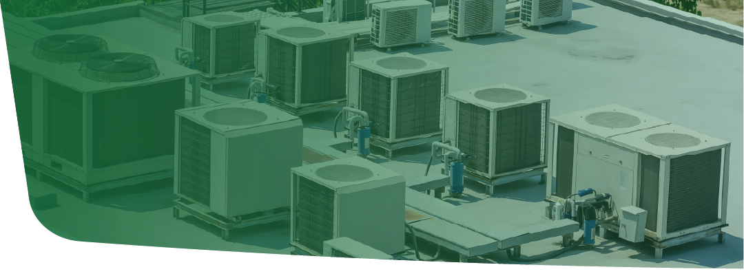 Commercial HVAC Units sitting on top of a building